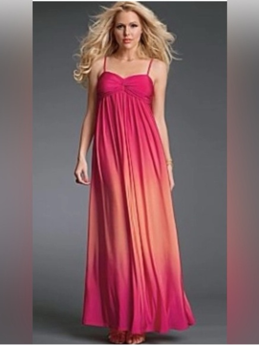 BISOU BISOU | Ombre Pink Maxi Dress